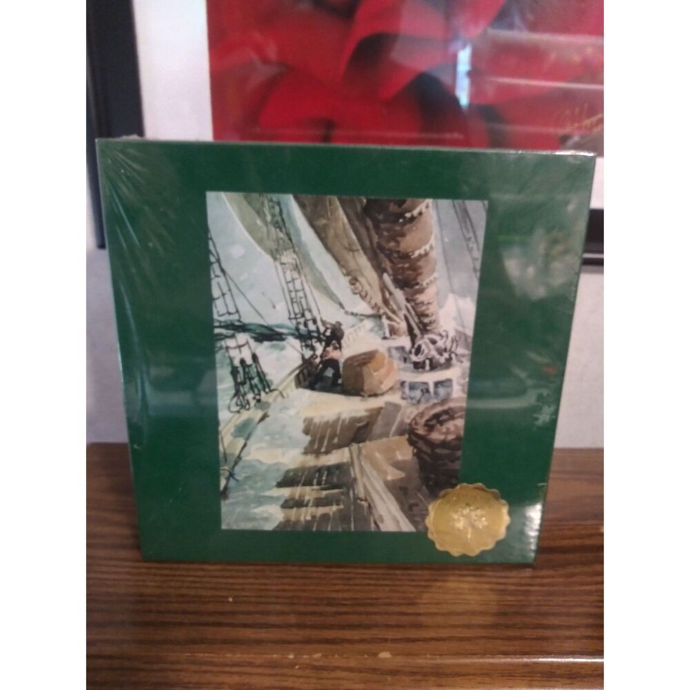 Aboard the Elizabeth Howard 23 Watercolor James Fitzgerald Mahogany ELMS Puzzle